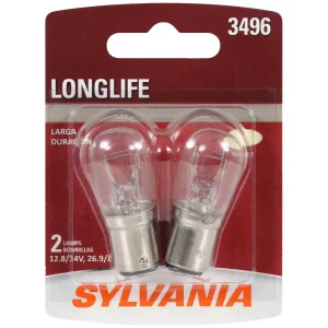 SYLVANIA 3496 Long Life Incandescent Mini Bulb (Pack of 2) – 3496LLBP