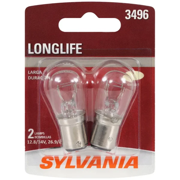 SYLVANIA 3496 Long Life Incandescent Mini Bulb (Pack of 2) – 3496LLBP