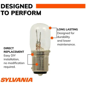 SYLVANIA 3496 Long Life Incandescent Mini Bulb (Pack of 2) – 3496LLBP - view 2