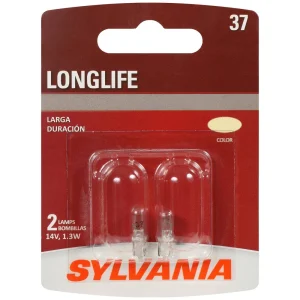 SYLVANIA 37 Long Life Incandescent Mini Bulb (Pack of 2) – 37LLBP