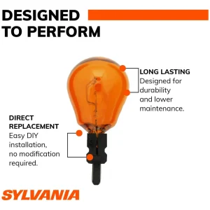 SYLVANIA 3757A Amber Long Life Incandescent Mini Bulb (Pack of 2) – 3757ALLBP - view 2