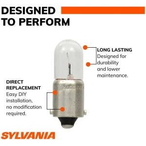 SYLVANIA 3893 Long Life Incandescent Mini Bulb (Pack of 2) – 3893LLBP - view 2