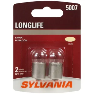 SYLVANIA 5007 Long Life Incandescent Mini Bulb (Pack of 2) – 5007LLBP