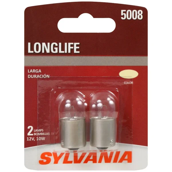 SYLVANIA 5008 Long Life Incandescent Mini Bulb (Pack of 2) – 5008LLBP