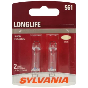 SYLVANIA 561 Long Life Incandescent Mini Bulb (Pack of 2) – 561LLBP