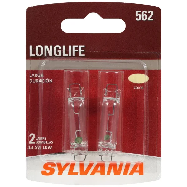 SYLVANIA 562 Long Life Incandescent Mini Bulb (Pack of 2) – 562LLBP
