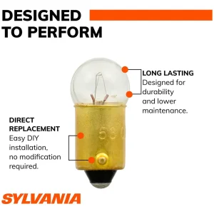 SYLVANIA 53 Long Life Incandescent Mini Bulb (Pack of 2) – 53LLBP - view 2