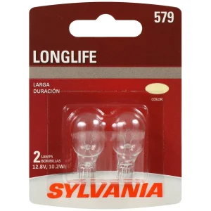 SYLVANIA 579 Long Life Incandescent Mini Bulb (Pack of 2) – 579LLBP