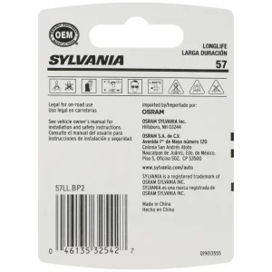 SYLVANIA 57 Long Life Incandescent Mini Bulb (Pack of 2) – 57LLBP - view 4
