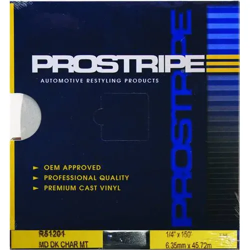 Prostripe Medium Dark Charcoal Metallic 150 Foot 1/4 Inch Wide Striping Tape – R51201
