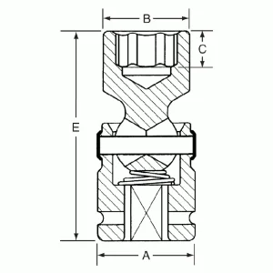 Grey Pneumatic 3/4″ Drive x 1-7/8″ Universal Socket (3060U) - view 2