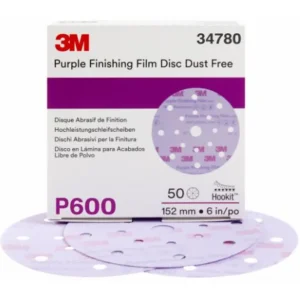 3M 6″ P600 Dust Free Purple Finishing Film Disc (34780)