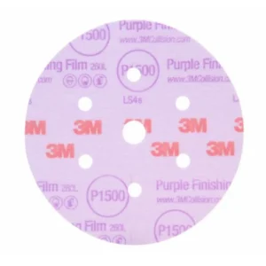 3M 6″ P600 Dust Free Purple Finishing Film Disc (34780) - view 2