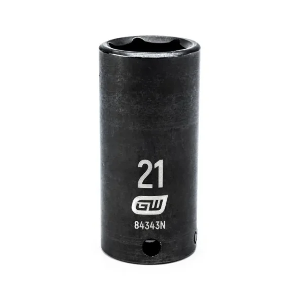 Gearwrench 84343N 3/8″ Drive 6 Point 21mm Deep Impact Socket
