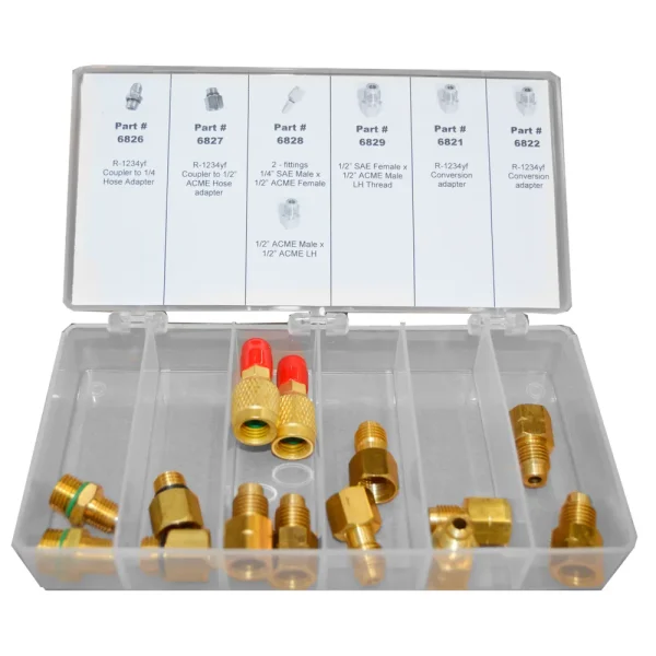 FJC R-1234yf Manifold Hose Adapter Assortment for A/C Systems (6072yf)