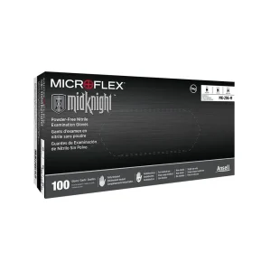 Microflex MK296L-10 Midknight Black Nitrile Gloves, Large – (Pack of 1000) - view 3