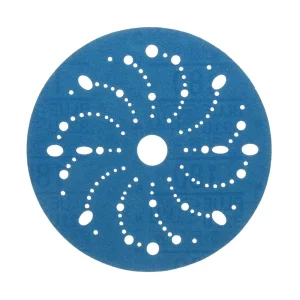 3M 6″ 180+Grit Multi-Hole Hookit Blue Abrasive Disc (36176) - view 2