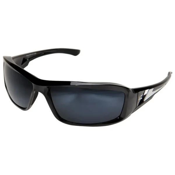 Edge Eyewear Brazeau Safety Glasses Black Frame G-15 Polarized Lens (TXB21-G15-7)