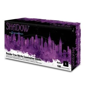 Adenna Shadow Nitrile Powder Free Exam Gloves, Medium, Black (SHD935)