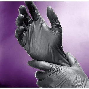 Adenna Shadow Nitrile Powder Free Exam Gloves, Medium, Black (SHD935) - view 3