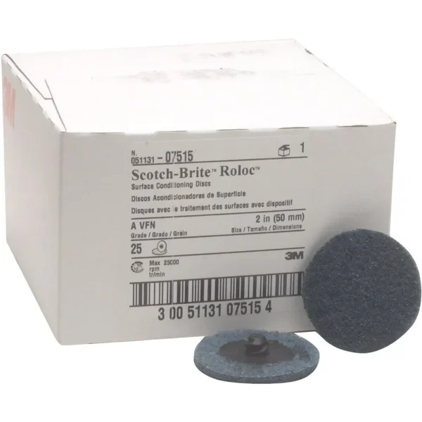 3M 2″ Very Fine Scotch-Brite Roloc Surface Conditioning Disc (07515)