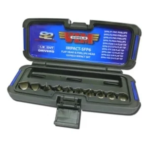 Vim Products 10pc Half Cut Screwdriver Set, 3/8″ Square Drive (IMPACT-SFP6)