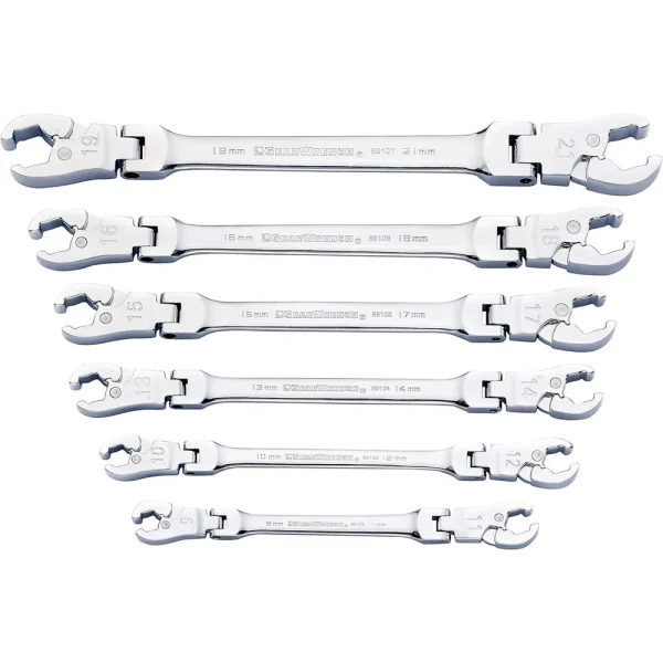 Gearwrench 89101D 6 Piece Metric Flex Flarenut Wrench