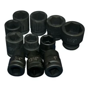 ATD Tools 6404 6-Point Truck Service Impact Socket Set, 11 pc.