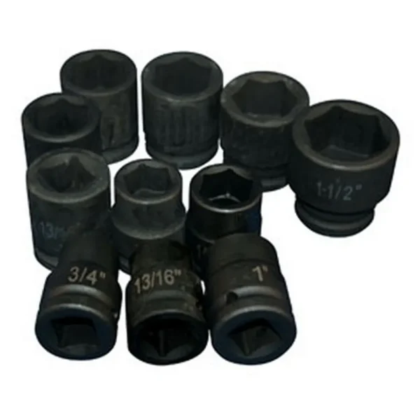 ATD Tools 6404 6-Point Truck Service Impact Socket Set, 11 pc.