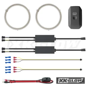 XKGLOW RGB Halo Headlight Kit XKchrome Smartphone App Controlled Kit