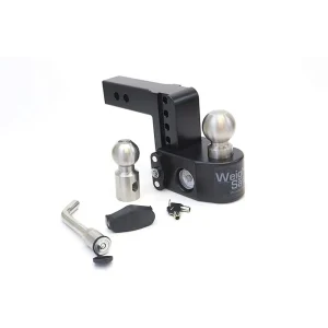 Weigh Safe 4-Inch Drop Hitch with 2-Inch Shank, 8K/10K GTWR (WSFWS4-2-KA-CER-BLA)