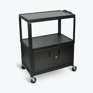 Luxor Workspaces Locking Cabinet, 42″ H X 32″ W X 20″ D, Black,Large (AVJ42XLC)