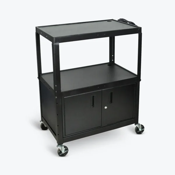 Luxor Workspaces Locking Cabinet, 42″ H X 32″ W X 20″ D, Black,Large (AVJ42XLC)