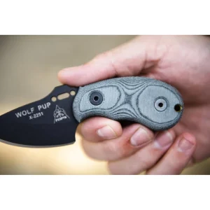 TOPS Knives Wolf Pup Fixed Blade Knife W/ Black Linen Micarta Handle (WP010) - view 2
