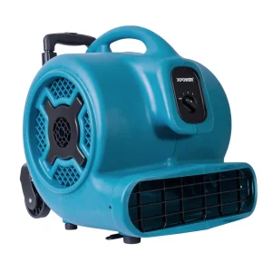 XPOWER 3/4 HP 3200 CFM Air Mover with Telescopic Handle and Wheels (P-800H-Blue)