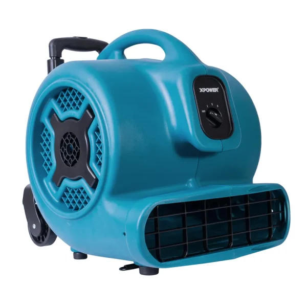 XPOWER 3/4 HP 3200 CFM Air Mover with Telescopic Handle and Wheels (P-800H-Blue)