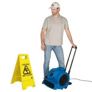 XPOWER 3/4 HP 3200 CFM Air Mover with Telescopic Handle and Wheels (P-800H-Blue) - view 4