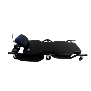 Shopsol Heavy-Duty Creeper W/ Adj. Headrest & 20″W Bed, Parts Tray & Light, 500 Lb Cap., Black (1010931)