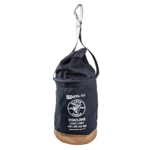 Klein Canvas Bucket, Flame-Resistant, Top Closing, 12-Inch (5104CLRFR)