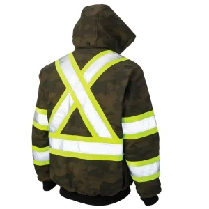 Tough Duck Men’s Enhanced Vis Camo Safety Bomber Jacket (SJ321) - view 2