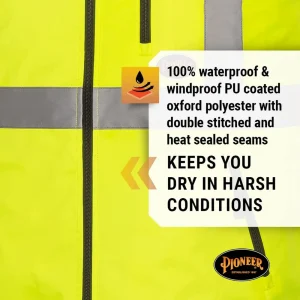 Pioneer Safety Heated Safety Vest – Hi-Vis Yellow & Black (V1210260U-XL) - view 4