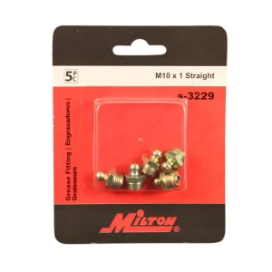 Milton S3229 Grease Fitting M10 x 1, Straight, OAL 16mm max, 5-pk - view 2