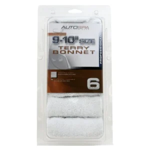 Carrand 45401AS AutoSpa Cotton Terry 9″-10″ Polish Bonnet, 6 Pack
