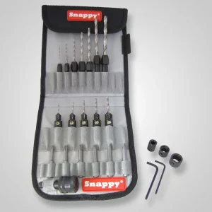 Snappy Tools 5Xgold Screw Countersinks, 7Xdrill Bit Adapters, 25 Pcs (48025)