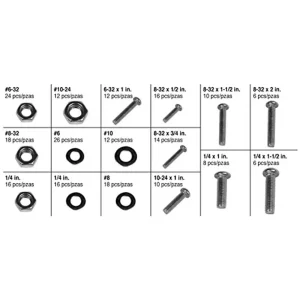 Performance Tool W5358 224pc Stainless Steel Nuts & Bolts Assortment With Case - view 2