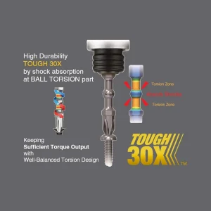 Vessel IMPACT BALL Torsion Bit PH2x50 15 Pc Set (IBPH250P15T) - view 3