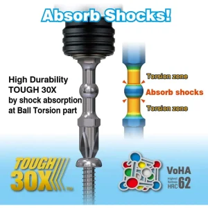 Vessel IMPACT BALL Torsion Bit PH2x50 15 Pc Set (IBPH250P15T) - view 4