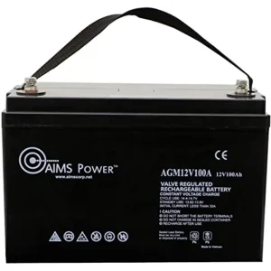 AIMS Power Heavy Duty Deep Cycle Battery 12V 100Ah (AGM12V100A)