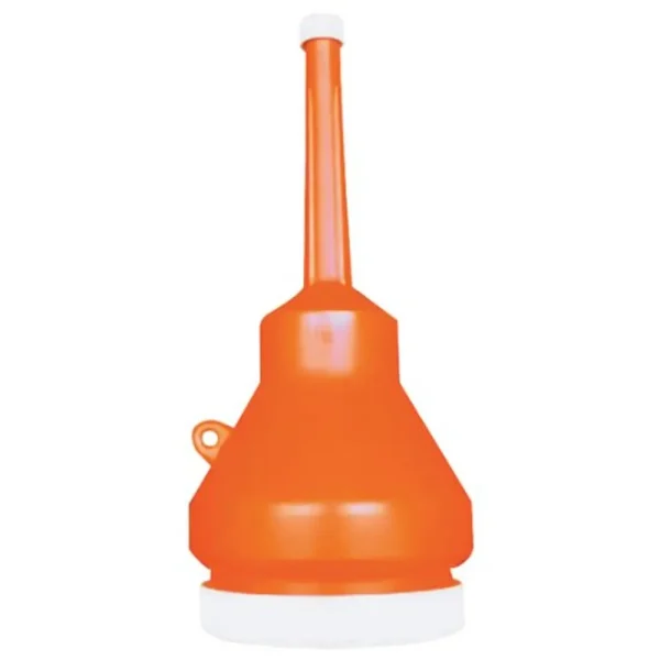 Wirthco 32105 B-692B Orange Capped Funnel – 1 Pint Capacity