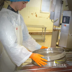 Lightning Gloves Atlantic Safety Products Outrageous Orange Nitrile Gloves (OO-L) - view 3